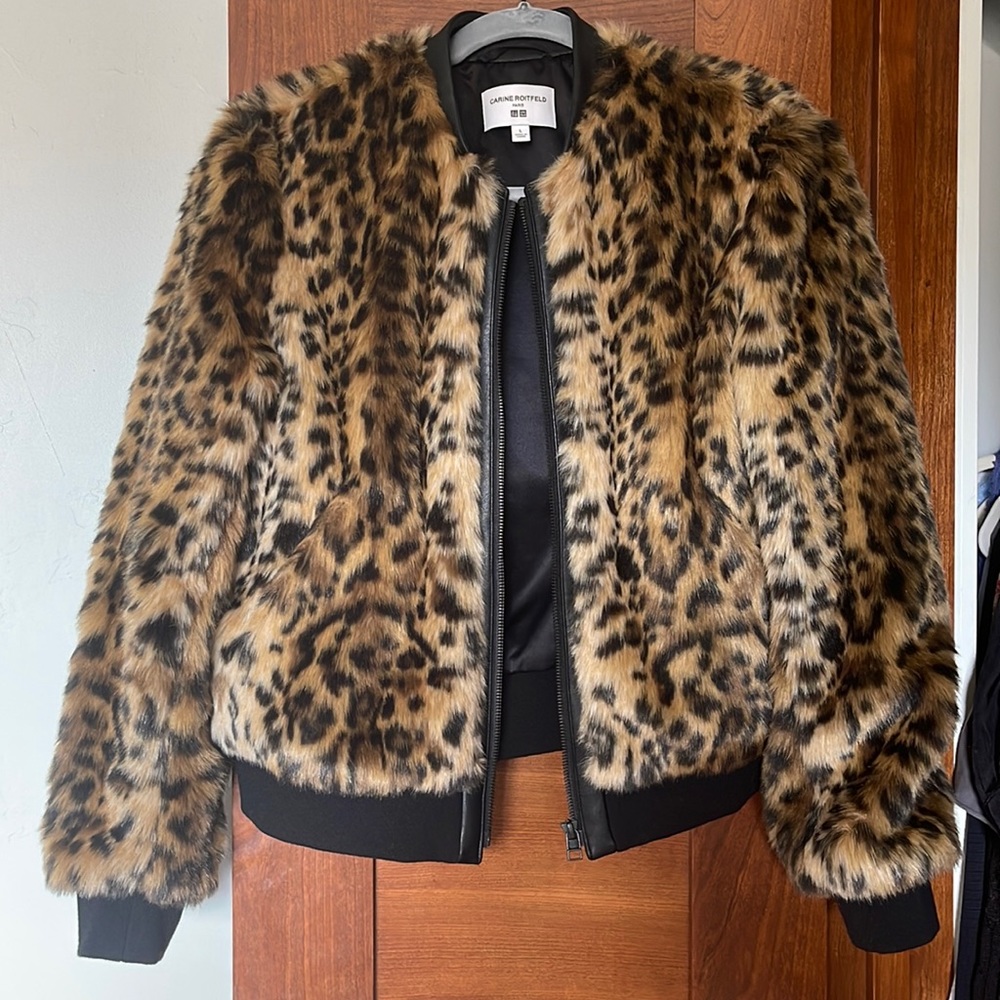 RARE CARINE ROITFELD, MA-1 LEOPARD BOMBER, UNIQLO COLLAB